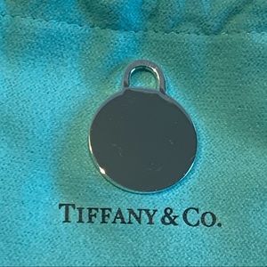 NWT TIFFANY & CO. Silver Medium Round Tag Charm